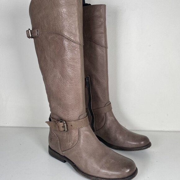 2000s Leather Riding Glam Calf High Boots - Picture 1 of 7